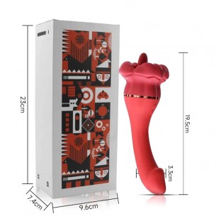 2in1 红唇舔吸震动器【1pcs】